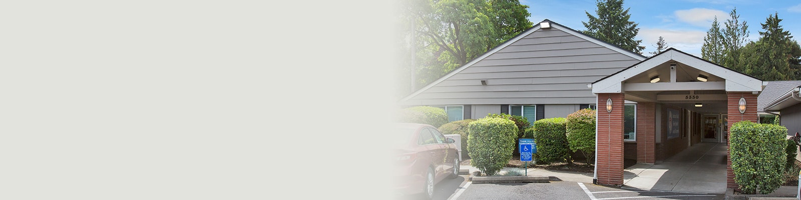 The front entrance to Porthaven